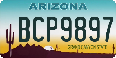 AZ license plate BCP9897