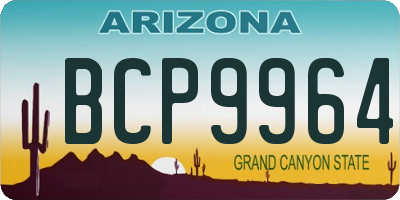 AZ license plate BCP9964