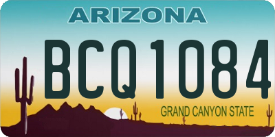 AZ license plate BCQ1084