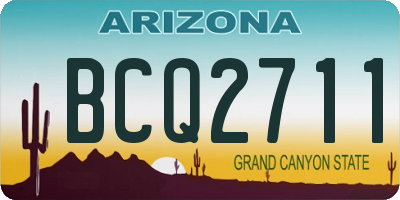 AZ license plate BCQ2711