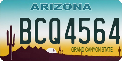 AZ license plate BCQ4564