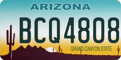 AZ license plate BCQ4808