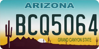 AZ license plate BCQ5064