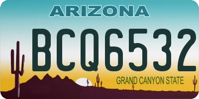 AZ license plate BCQ6532
