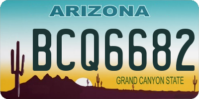 AZ license plate BCQ6682