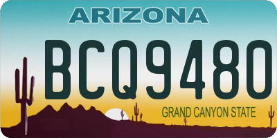 AZ license plate BCQ9480