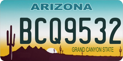 AZ license plate BCQ9532