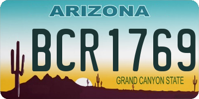 AZ license plate BCR1769