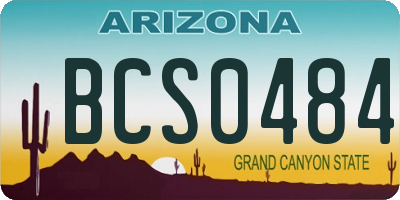 AZ license plate BCS0484