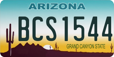 AZ license plate BCS1544