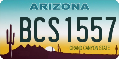 AZ license plate BCS1557