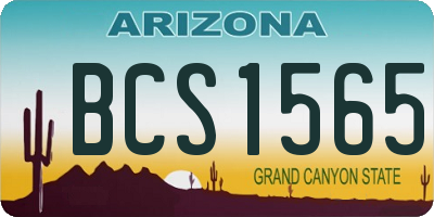 AZ license plate BCS1565