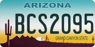 AZ license plate BCS2095