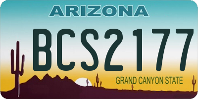 AZ license plate BCS2177