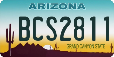 AZ license plate BCS2811