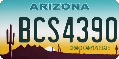 AZ license plate BCS4390