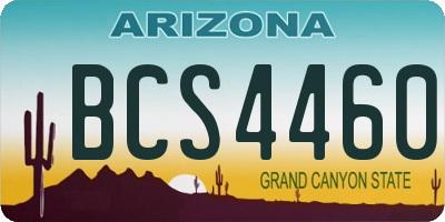 AZ license plate BCS4460