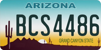 AZ license plate BCS4486