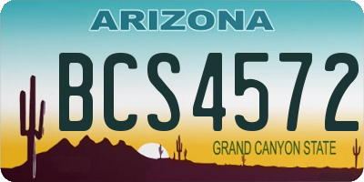 AZ license plate BCS4572