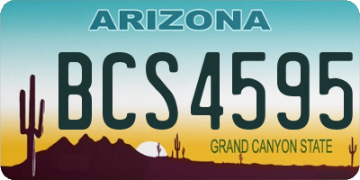 AZ license plate BCS4595