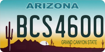 AZ license plate BCS4600