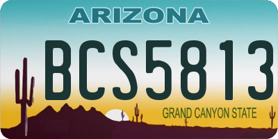 AZ license plate BCS5813