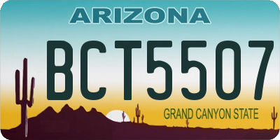 AZ license plate BCT5507