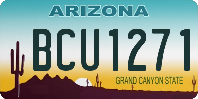 AZ license plate BCU1271