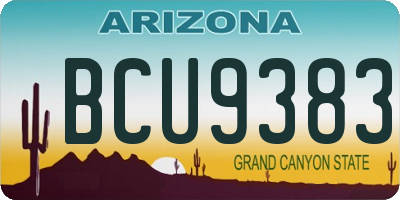 AZ license plate BCU9383