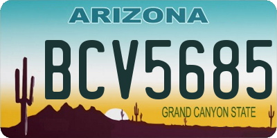 AZ license plate BCV5685