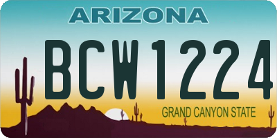 AZ license plate BCW1224