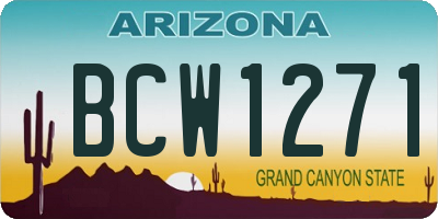 AZ license plate BCW1271