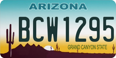 AZ license plate BCW1295