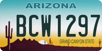 AZ license plate BCW1297