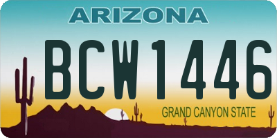 AZ license plate BCW1446