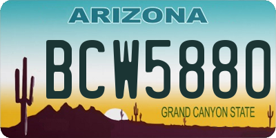 AZ license plate BCW5880