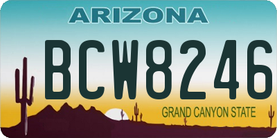 AZ license plate BCW8246