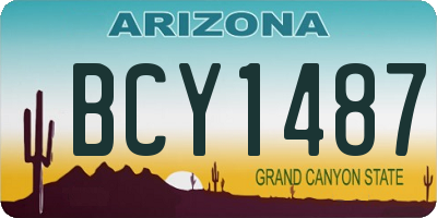 AZ license plate BCY1487