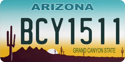 AZ license plate BCY1511