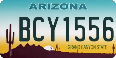 AZ license plate BCY1556