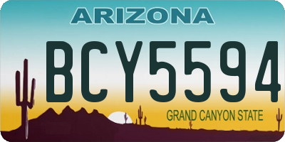 AZ license plate BCY5594