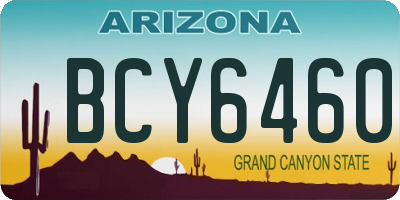 AZ license plate BCY6460