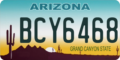 AZ license plate BCY6468