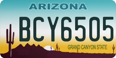 AZ license plate BCY6505