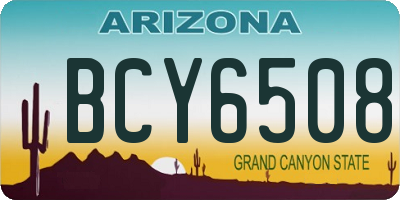 AZ license plate BCY6508