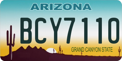 AZ license plate BCY7110