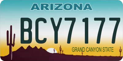 AZ license plate BCY7177