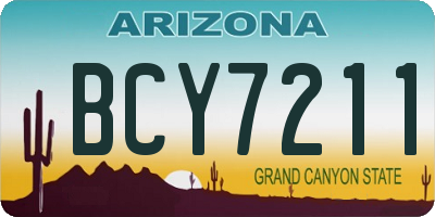 AZ license plate BCY7211