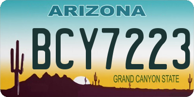 AZ license plate BCY7223