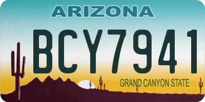 AZ license plate BCY7941